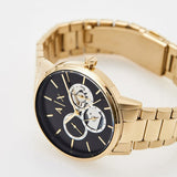 Buy Shop Armani Exchange Cayde Chronograph Black Dial Gold Steel Strap Watch for Men - AX2747 USA Online