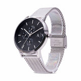 Buy Shop Armani Exchange Cayde Chronograph Black Dial Silver Mesh Strap Watch For Men - AX2714 USA Online