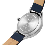 Buy Shop Armani Exchange Cayde Chronograph Blue Dial Blue Leather Strap Watch for Men - AX2746 USA Online