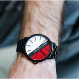 Buy Shop Armani Exchange Cayde Multicolor Dial Black Steel Strap Watch For Men - AX2725 USA Online