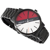Buy Shop Armani Exchange Cayde Multicolor Dial Black Steel Strap Watch For Men - AX2725 USA Online