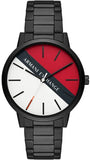 Buy Shop Armani Exchange Cayde Multicolor Dial Black Steel Strap Watch For Men - AX2725 USA Online