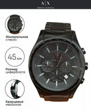 Buy Shop Armani Exchange Chronograph Black Dial Black Steel Strap Watch for Men - AX1058 USA Online