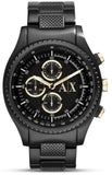 Buy Shop Armani Exchange Chronograph Black Dial Black Steel Strap Watch For Men - AX1604 USA Online