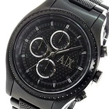 Buy Shop Armani Exchange Chronograph Black Dial Black Steel Strap Watch For Men - AX1605 USA Online