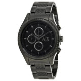 Buy Shop Armani Exchange Chronograph Black Dial Black Steel Strap Watch For Men - AX1605 USA Online