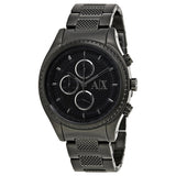Buy Shop Armani Exchange Chronograph Black Dial Black Steel Strap Watch For Men - AX1605 USA Online