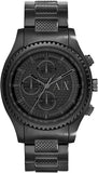 Buy Shop Armani Exchange Chronograph Black Dial Black Steel Strap Watch For Men - AX1605 USA Online