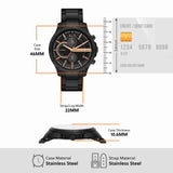 Buy Shop Armani Exchange Chronograph Black Dial Black Steel Strap Watch For Men - AX2429 USA Online