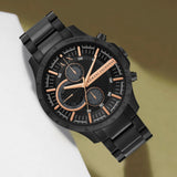 Buy Shop Armani Exchange Chronograph Black Dial Black Steel Strap Watch For Men - AX2429 USA Online