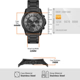 Buy Shop Armani Exchange Chronograph Black Dial Black Steel Strap Watch For Men - AX7140 USA Online
