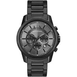 Buy Shop Armani Exchange Chronograph Black Dial Black Steel Strap Watch For Men - AX7140 USA Online