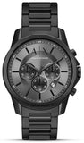 Buy Shop Armani Exchange Chronograph Black Dial Black Steel Strap Watch For Men - AX7140 USA Online