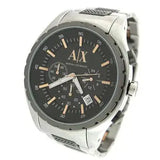 Buy Shop Armani Exchange Chronograph Black Dial Silver Steel Strap Watch For Men - AX1093 USA Online