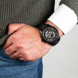 Buy Shop Armani Exchange Drexler Chronograph Black Dial Black Steel Strap Watch For Men - AX2601 USA Online