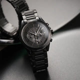 Buy Shop Armani Exchange Drexler Chronograph Black Dial Black Steel Strap Watch For Men - AX2601 USA Online