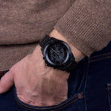 Buy Shop Armani Exchange Drexler Chronograph Black Dial Black Steel Strap Watch For Men - AX2601 USA Online