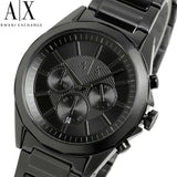 Buy Shop Armani Exchange Drexler Chronograph Black Dial Black Steel Strap Watch For Men - AX2601 USA Online