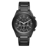 Buy Shop Armani Exchange Drexler Chronograph Black Dial Black Steel Strap Watch For Men - AX2601 USA Online