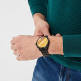 Buy Shop Armani Exchange Drexler Chronograph Black Dial Black Steel Strap Watch For Men - AX2615 USA Online