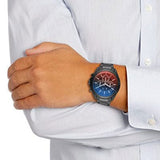 Buy Shop Armani Exchange Drexler Chronograph Black Dial Black Steel Strap Watch For Men - AX2615 USA Online