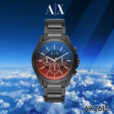 Buy Shop Armani Exchange Drexler Chronograph Black Dial Black Steel Strap Watch For Men - AX2615 USA Online