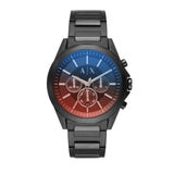 Buy Shop Armani Exchange Drexler Chronograph Black Dial Black Steel Strap Watch For Men - AX2615 USA Online