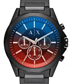 Buy Shop Armani Exchange Drexler Chronograph Black Dial Black Steel Strap Watch For Men - AX2615 USA Online
