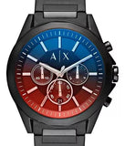 Buy Shop Armani Exchange Drexler Chronograph Black Dial Black Steel Strap Watch For Men - AX2615 USA Online
