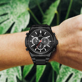 Buy Shop Armani Exchange Drexler Chronograph Black Dial Black Steel Strap Watch For Men - AX2639 USA Online