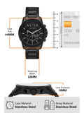 Buy Shop Armani Exchange Drexler Chronograph Black Dial Black Steel Strap Watch For Men - AX2639 USA Online