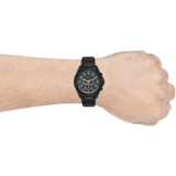 Buy Shop Armani Exchange Drexler Chronograph Black Dial Black Steel Strap Watch For Men - AX2639 USA Online