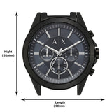 Buy Shop Armani Exchange Drexler Chronograph Black Dial Black Steel Strap Watch For Men - AX2639 USA Online