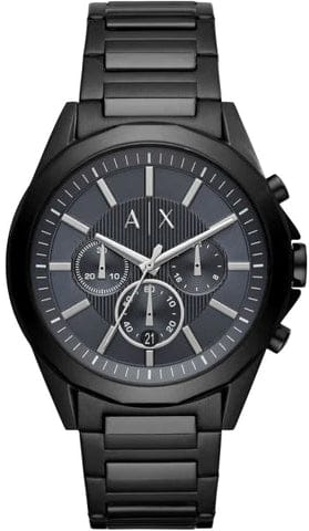 Buy Shop Armani Exchange Drexler Chronograph Black Dial Black Steel Strap Watch For Men - AX2639 USA Online