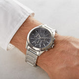 Buy Shop Armani Exchange Drexler Chronograph Black Dial Silver Steel Strap Watch for Men - AX2600 USA Online
