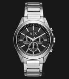 Buy Shop Armani Exchange Drexler Chronograph Black Dial Silver Steel Strap Watch for Men - AX2600 USA Online