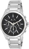 Buy Shop Armani Exchange Drexler Chronograph Black Dial Silver Steel Strap Watch for Men - AX2600 USA Online