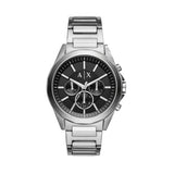 Buy Shop Armani Exchange Drexler Chronograph Black Dial Silver Steel Strap Watch for Men - AX2600 USA Online