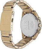Buy Shop Armani Exchange Drexler Chronograph Gold Dial Gold Steel Strap Watch For Men - AX2602 USA Online