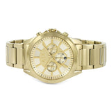 Buy Shop Armani Exchange Drexler Chronograph Gold Dial Gold Steel Strap Watch For Men - AX2602 USA Online