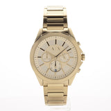 Buy Shop Armani Exchange Drexler Chronograph Gold Dial Gold Steel Strap Watch For Men - AX2602 USA Online