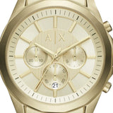Buy Shop Armani Exchange Drexler Chronograph Gold Dial Gold Steel Strap Watch For Men - AX2602 USA Online