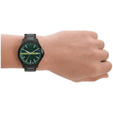 Buy Shop Armani Exchange Hampton Black Dial Black Steel Strap Watch For Men - AX2407 USA Online