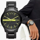 Buy Shop Armani Exchange Hampton Black Dial Black Steel Strap Watch For Men - AX2407 USA Online