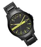 Buy Shop Armani Exchange Hampton Black Dial Black Steel Strap Watch For Men - AX2407 USA Online