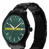 Buy Shop Armani Exchange Hampton Black Dial Black Steel Strap Watch For Men - AX2407 USA Online