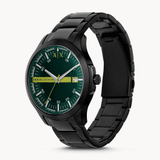Buy Shop Armani Exchange Hampton Black Dial Black Steel Strap Watch For Men - AX2407 USA Online