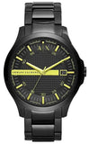 Buy Shop Armani Exchange Hampton Black Dial Black Steel Strap Watch For Men - AX2407 USA Online