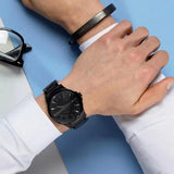 Buy Shop Armani Exchange Hampton Black Dial Black Steel Strap Watch For Men - AX7101 USA Online