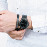 Buy Shop Armani Exchange Hampton Black Dial Black Steel Strap Watch For Men - AX7101 USA Online